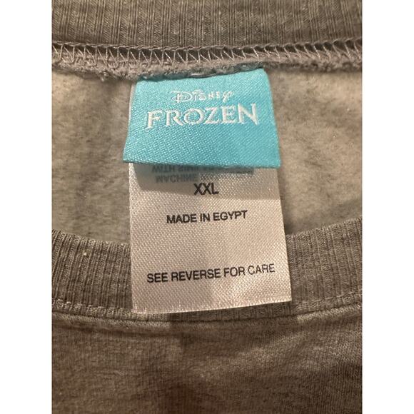 NWOT Disney Frozen Olaf AOP Gray Crewneck Sweatshirt Sz XXL - Picture 4 of 5